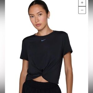 Nike One Classic Twist Dri-FIT Short Sleeve Top, Black, Small
